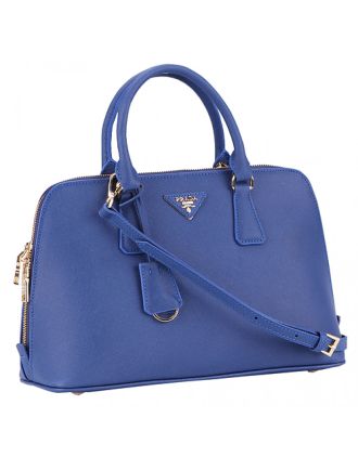 Prada Saffiano Medium Promenade Tote Dark Blue