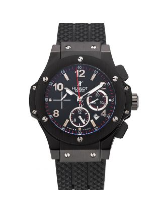 Swiss Hublot Big Bang Black Dial Black Case Black Rubber Bracelet 1453901