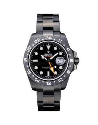 Rolex Swiss Explorer Black Ceramic Bezel Black Dial Watch 98239