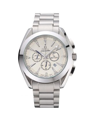 Omega Seamaster Aqua Terra Chronograph Ivory Dial Stainless Steel Bracelet 622526