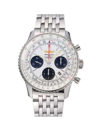 Swiss Breitling Navitimer White Dial Stainless Steel Bracelet 622441