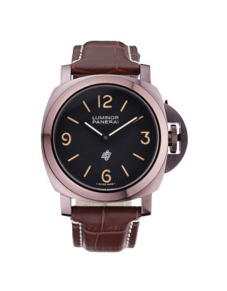 Panerai Luminor Brown Leather Strap Black Dial 80164