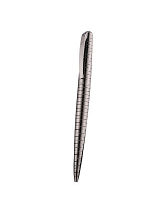 Christian Dior Horizontally Grooved Dark Grey Brown Ballpoint Pen 622741