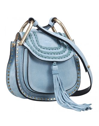 Chloe Hudson Mini Blue Suede Leather Bag 18927060