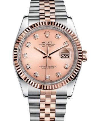 AAA Replica Rolex Datejust 36mm Stainless Steel and Rose Gold Midsize Watch 116231-0057