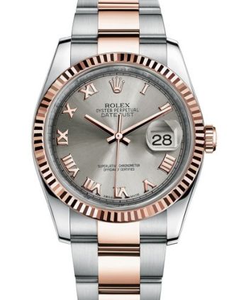AAA Replica Rolex Datejust 36mm Stainless Steel and Rose Gold Midsize Watch 116231-0069