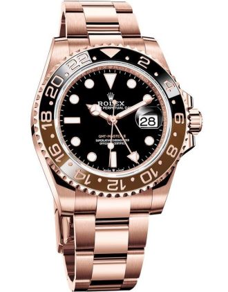 AAA Replica Rolex GMT-Master II Everose Gold Watch 126715 CHNR