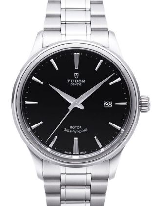 AAA Replica Tudor Style 41mm Black Dial Steel Strap Mens Watch 12700-2