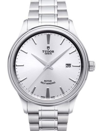 AAA Replica Tudor Style 41mm Silver Dial Steel Strap Mens Watch 12700-1