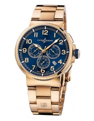 AAA Replica Ulysse Nardin Marine Chronograph Manufacture 43mm Mens Watch 1506-150-8m/63