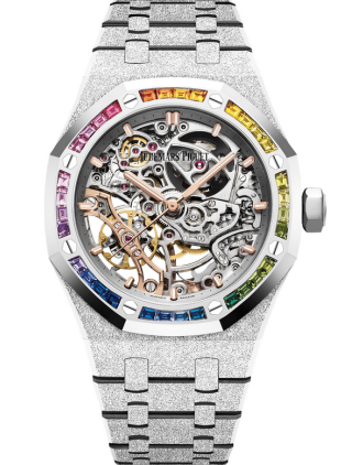 AAA Replica Audemars Piguet Royal Oak Frosted Gold Double Balance Wheel Openworked Watch 15468BC.YG.1259BC.01