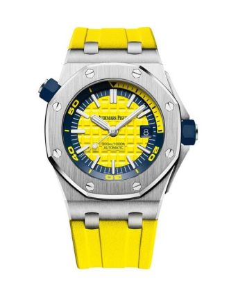 AAA Replica Audemars Piguet Royal Oak Offshore Diver Yellow Watch 15710ST.OO.A051CA.01