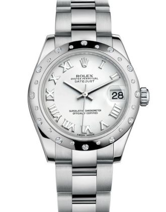 AAA Replica Rolex Datejust 31mm Stainless Steel White Roman Oyster Ladies Watch 178344-0028