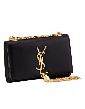 Saint Laurent Cassandre Tassel Black Shoulder Bag