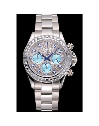 Rolex Daytona Diamond Dial And Bezel Stainless Steel Case And Bracelet