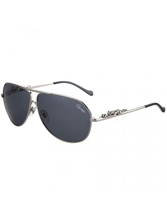 Cartier Wild Panthere Aviator Silver Sunglasses 307801