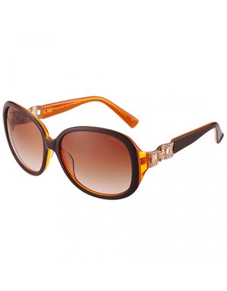 Hermes Oversized Round Frame Brown Sunglasses 308099