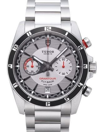 AAA Replica Tudor Grantour Chrono Fly Back Grey Dial Steel Strap Mens Watch 20550N-3