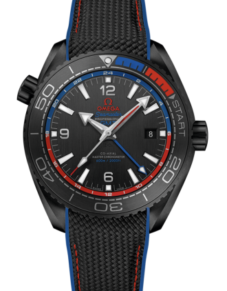 AAA Replica Omega Seamaster Planet Ocean 600m Co-Axial Master Chronometer GMT ETNZ Deep Black Mens Watch 215.92.46.22.01.004