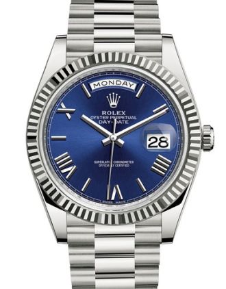 AAA Replica Rolex Day-Date 40mm White Gold Mens Watch 228239-0007