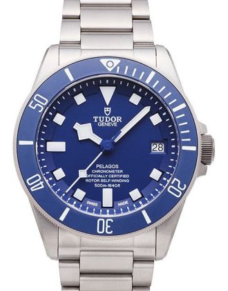 AAA Replica Tudor Pelagos Blue Dial Titanium Strap Mens Watch 25600TB