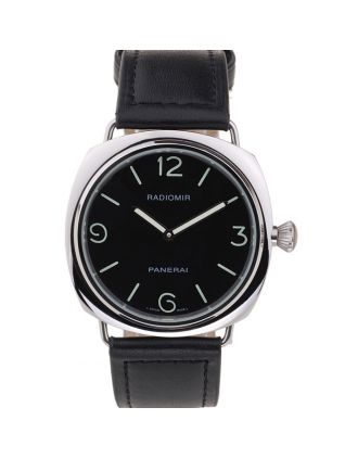 Panerai Radiomir Black Dial Black Leather Bracelet