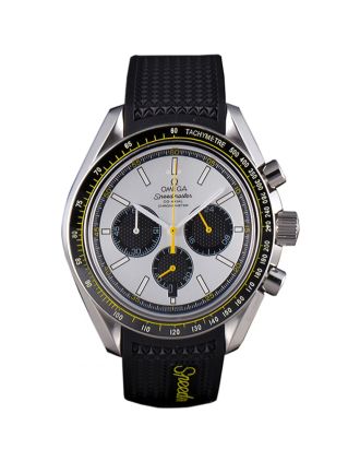 Omega Speedmaster Black Rubber Bracelet White Dial 801422