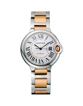 Swiss Cartier Ballon Bleu 36mm Silver Dial Stainless Steel Case Two Tone Gold Bracelet 622878