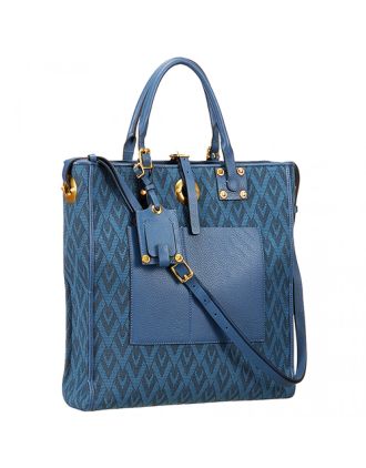 Valentino Viva Valentino Fabric Vertical Tote Bag Blue