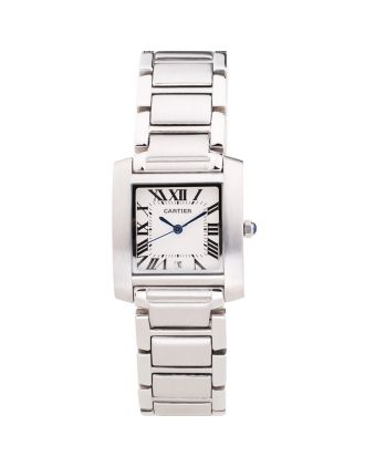 Cartier Tank Francaise 29mm White Dial Stainless Steel Case And Bracelet