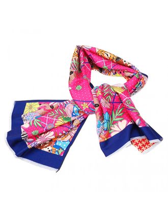 Hermes Animal Kingdom Scarf Fuchsia 621801