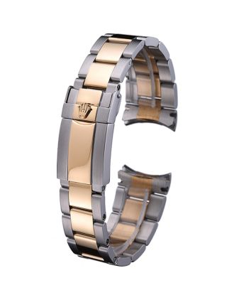 Rolex Plated Yellow Gold and Stainless Steel Link Bracelet 622485