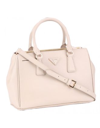 Prada Saffiano Lux Top Handle Beige
