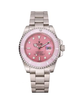 Rolex Submariner Pink Dial Pink Bezel Stainless Steel Bracelet 1453865