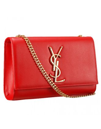 Saint Laurent Medium Monogram Satchel Red