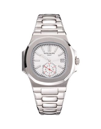 Patek Philippe Nautilus White Dial Stainless Steel Case And Bracelet