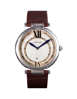 Cartier Ballon Bleu Brown Leather Strap 621448