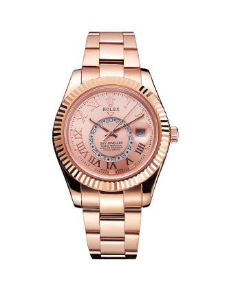 Rolex Sky Dweller Rose Gold Dial Rose Gold Case And Bracelet