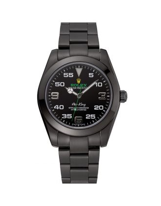 Rolex Air King Black Dial Black Staineless Steel Bracelet 1454019