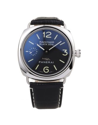 Panerai Radiomir Polished Stainless Steel Case Black Dial Black Leather Strap 98140