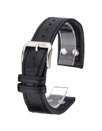 IWC Black Leather Bracelet 622606