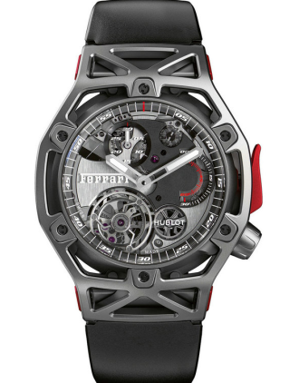 AAA Replica Hublot Techframe Ferrari 70 Years Tourbillon Chronograph Titanium Watch 408.NI.0123.RX