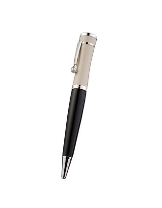 MontBlanc Silver Tipped Ballpoint Pen With Pearl Stud