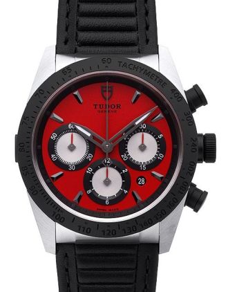 AAA Replica Tudor Fastrider Chronograph Red Dial Calfskin Strap Mens Watch 42010N-1