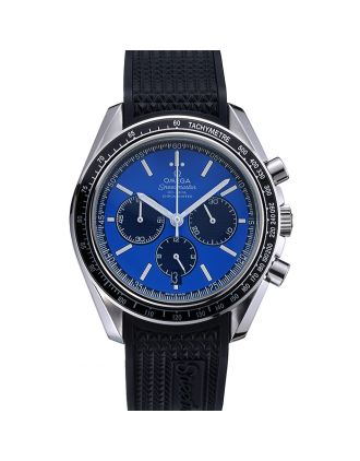 Omega Speedmaster Black Rubber Strap Blue Dial 622043