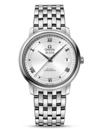 AAA Replica Omega De Ville Prestige Co-Axial 36.8 mm Steel White Dial Watch 424.10.37.20.04.001