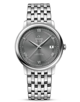 AAA Replica Omega De Ville Prestige Co-Axial 39.5 mm Steel Grey Dial Watch 424.10.40.20.06.001