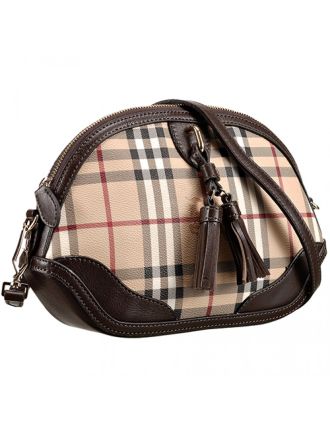 Burberry Tassel Tote Bag Chocolate 608259