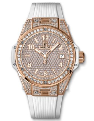 AAA Replica Hublot Big Bang One Click King Gold White Full Pave 39mm Watch 465.OE.9010.RW.1604