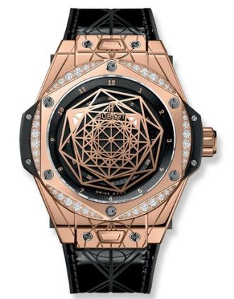 AAA Replica Hublot Big Bang Sang Bleu King Gold Diamonds Watch 465.OS.1118.VR.1204.MXM17